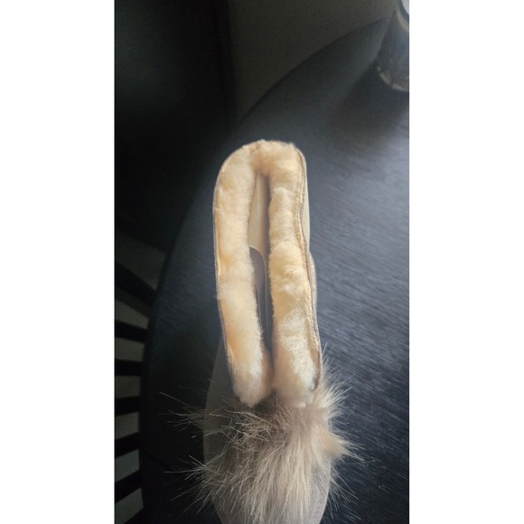 Bearpaw Libby Metallic Suede Pom Pom Boots Women Size 9 - Picture 7 of 9